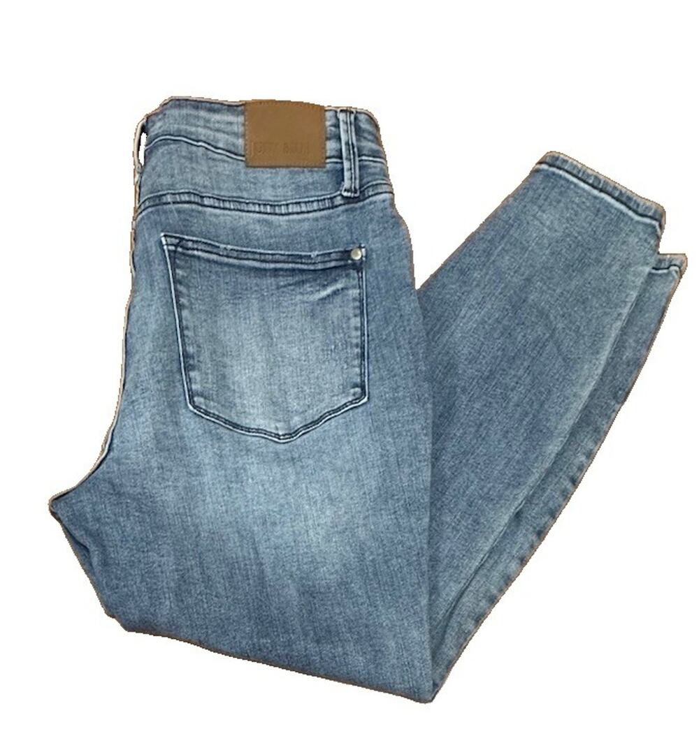 Judy Blue Skinny Jeans Womens 14W (Fits 32x29) Blue High Rise Tummy Control